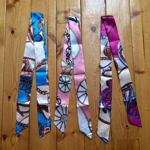 3pcs/set Scarf For Women Handbag And Purse, Scarfs Band Hair Neck Scarves